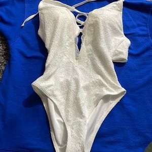 White lace swimsuit